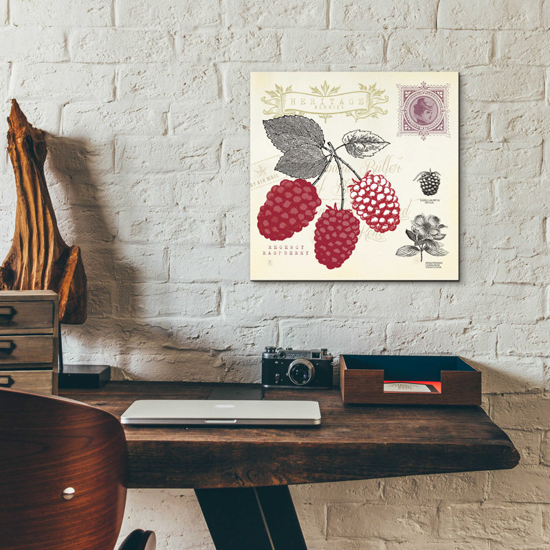 " Raspberry Notes " by Studio Mousseau, 12" H x 12" W x 0.13" D