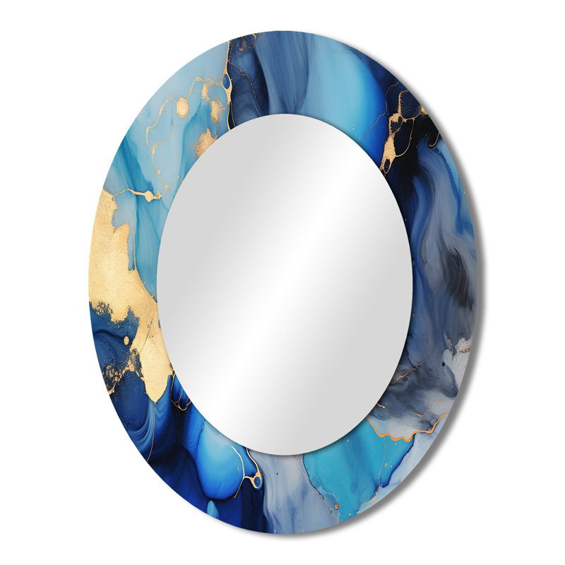 Koehl - Miroir abstrait en métal, 43 po x 33 po