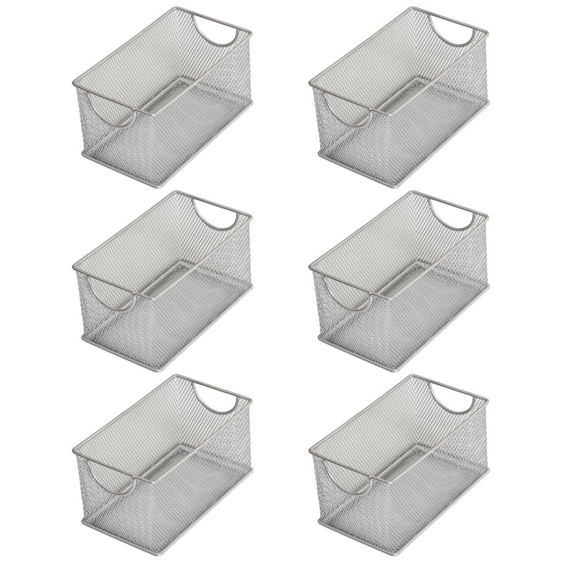 Boîte de rangement en métal pour DVD, 6, H 4,3 po x l 7,5 po x P 4,3 po