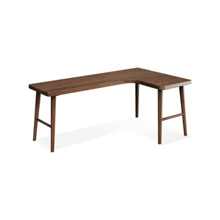 Walnut L-Shaped Solid Wood desk