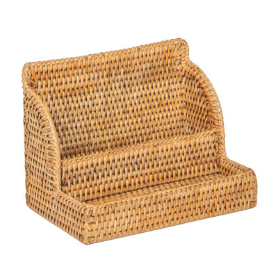 La Jolla Rattan Desk Organizer & Amenity Tray, Honey-Brown