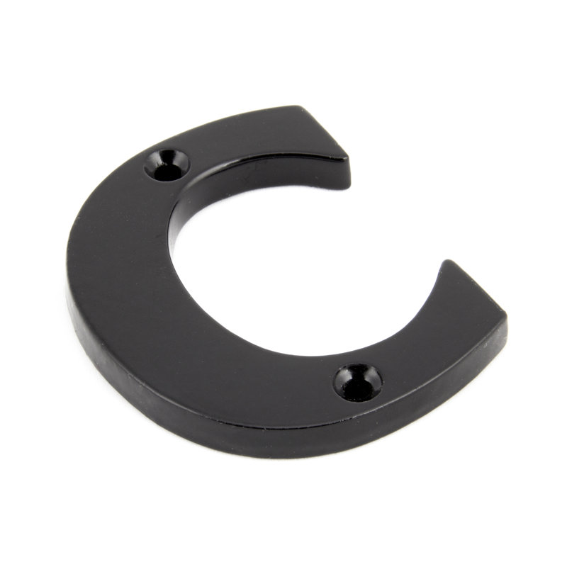 7.8cm H Metal House Letter, Black, C
