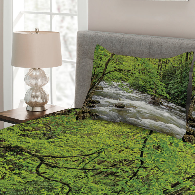 Rustic Polyester Coverlet, King Bedspread + 2 Shams