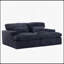 Double méridienne intérieure, canapé-lit surdimensionné et rembourré, siège de luxe, siège profond, sans assemblage requis, noir-115693725