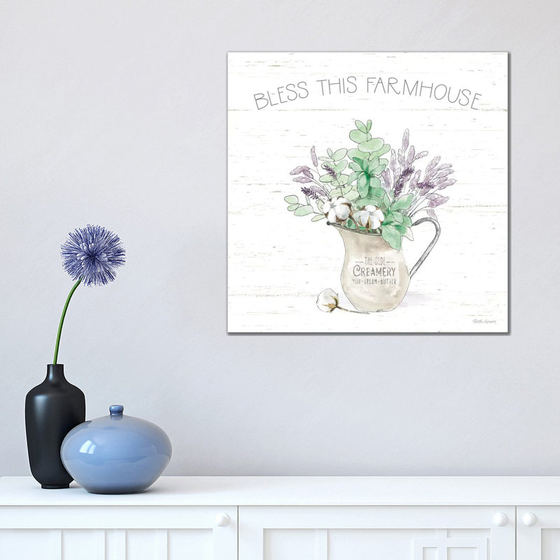 Farmhouse Cotton II Sage by Beth Grove - Print on Canvas, Wrapped Canvas, 45.72cm H x 45.72cm W x 1.91cm D