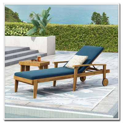 Chaise Lounge Cushioned Easy Clean Water Resistant