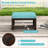 2 Pcs Patio Pe Rattan Ottomans With Soft Zippered Cushions For Deck Outdoor-1907955752