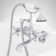 Telephone Style Tub Wall Mounted Faucet with Cross Handles