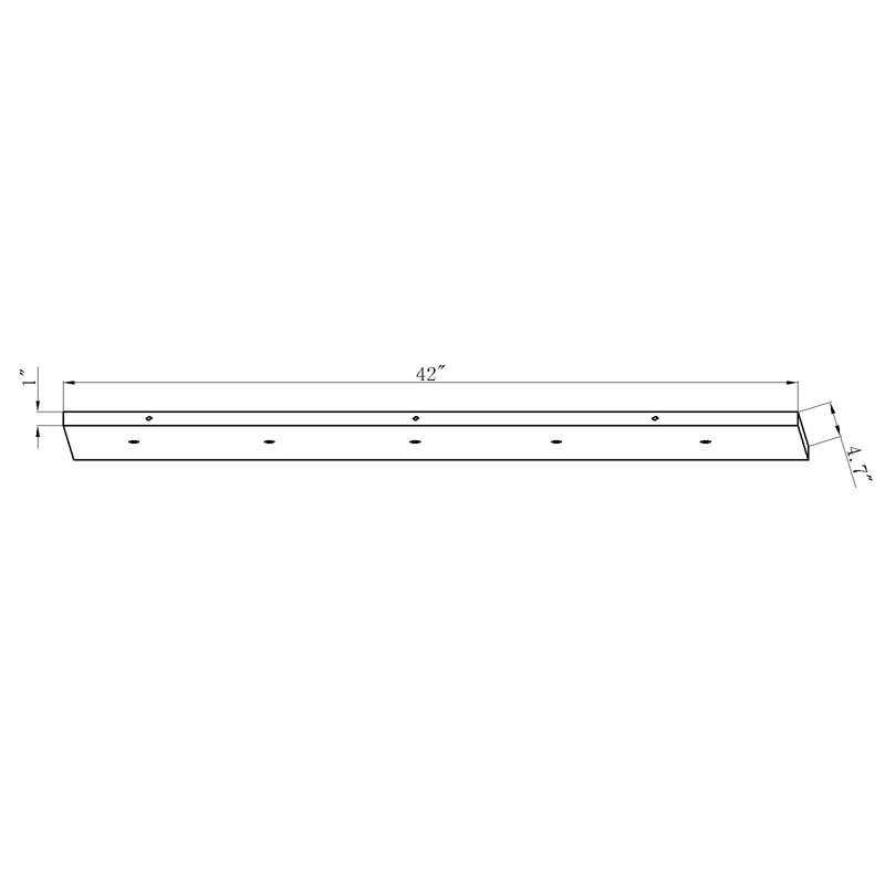5 Port Multi Point Canopy, Rubbed Brass