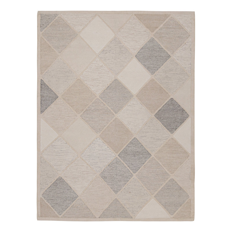 Scandinavian Wool Geometric Area Rug, Rectangle 12' x 15'
