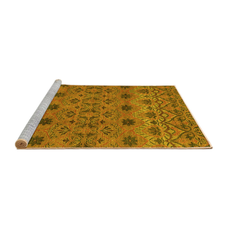 Washable Abstract Indoor Rug, Round 5'