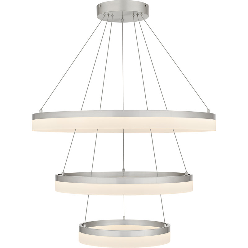 Vashtie Integrated LED Pendant Light, Brushed Nickel