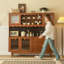 Buffet en bois de noyer massif-1290567001