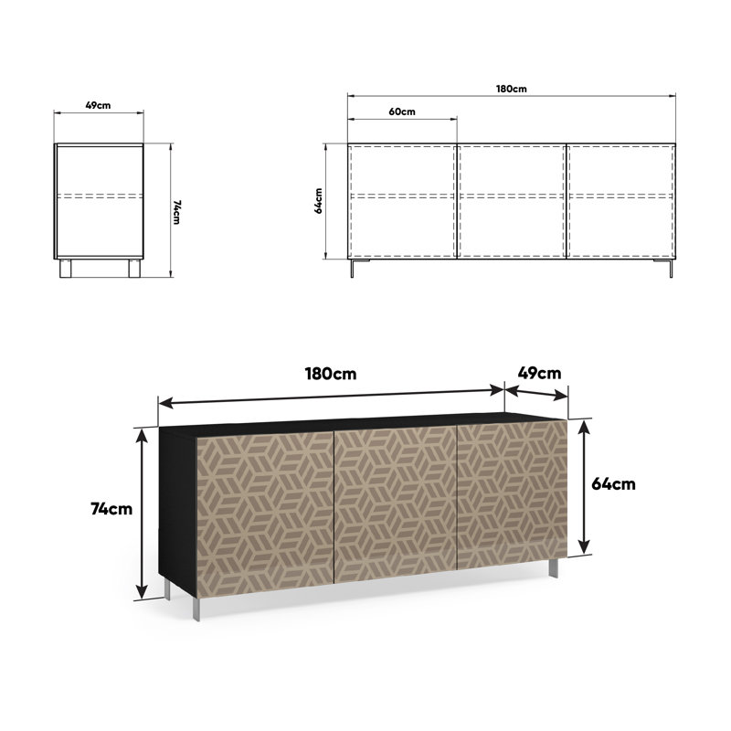 Backes 3 - Door Rectangle Accent Cabinet