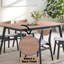 Table de salle à manger rectangulaire en noyer et noir - bois d'hévéa, capacité de poids de 100 lb, H 30 po x l 59 po x P 35 po pour plateau en bois, plancher de 26 po, 35