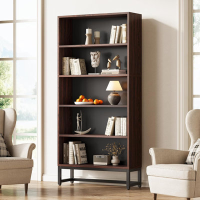 Tribesigns 5-Tier Heavy-Duty Bookshelf | Deep Back Panel & Anti-Tip Kit | 88lbs Per Shelf | Ideal for Living Room, Study, Office Storage & Display