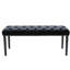 Banc en velours noir pour le salon, la chambre à coucher - tabouret avec repose-pieds avec coussin confortable, capacité de 330 lb, L 45,24 po x l 17,29 po, H 18,37 po, pieds en plastique avec protection, capacité-1808500260