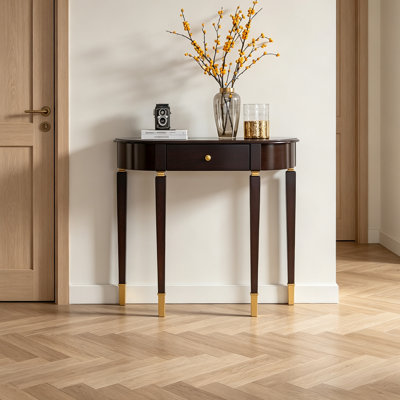 Console luxueuse en bois d'hévéa massif