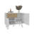Tori 39" Wide Console Table With Two Cabinets, One Drawer and Four Shelves, White - Natural Oak