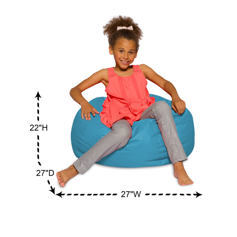 Bean Bag Chair for Kids, Teens, and Adults - Filled with Soft Beads, Includes Removable and Machine Washable Cover - Multiple Colors, Sizes and Fabrics including Soft Nylon & Canvas with Patterns