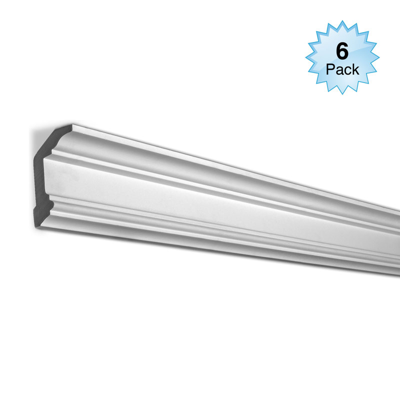 Primed Polyurethane Crown Moulding 7-7/8-ft for Ceilings