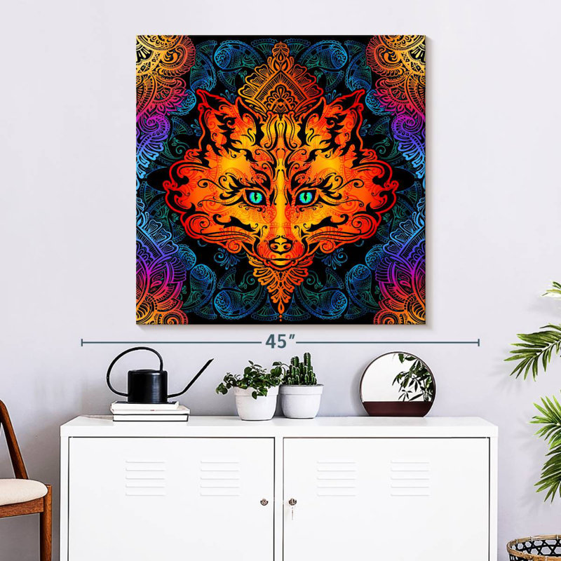 Kala Fox Mandala, H 33 po x l 33 po