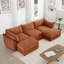 Canapé U_Shape 3 places à assise profonde avec repose-pieds, canapé 3 places avec 2 repose-pieds mobiles, canapé modulaire modulaire avec tiroir de rangement sous chaque siège, chenille-871347932-871347931-871347933