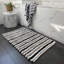 Two Piece Striped Bobble Bath Mat and Pedestal Mat Set-1247215226