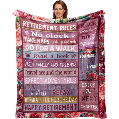 Cadeau de retraite pour femme, cadeaux de retraite pour femmes 2026, cadeau de retraite, cadeaux d'adieu pour les femmes, collègues, infirmières (cadeaux de retraite, 60 po x 80 po)