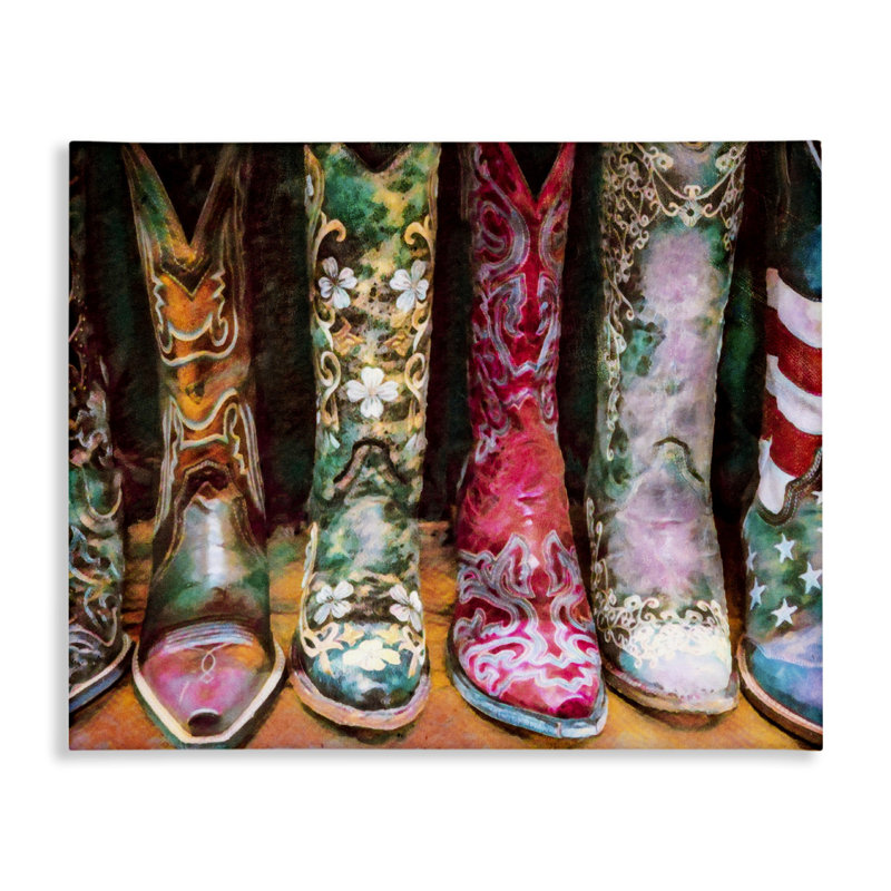 "Cowboy bottes", "Bold Designs", "Americana Apparel" par Graffitee Studios, L 40 po x H 30 po