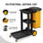 3 Tier Shelf Janitorial Cart Small 500Lbs Capacity Commercial Cleaning Cart-100475864