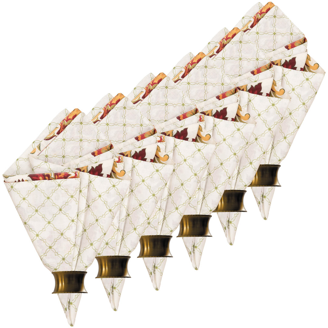 Earleton Agnes Cotton Reversible Cotton Napkin (Set of 6) Charlton Home®