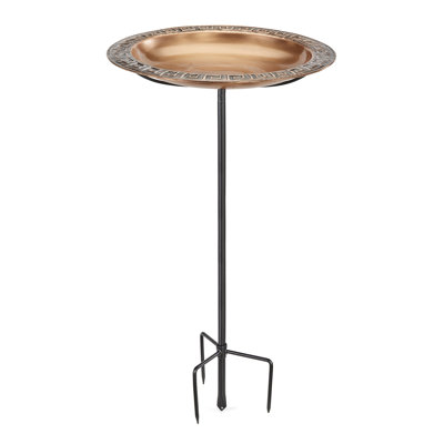Carya Copper Single Tier Birdbath