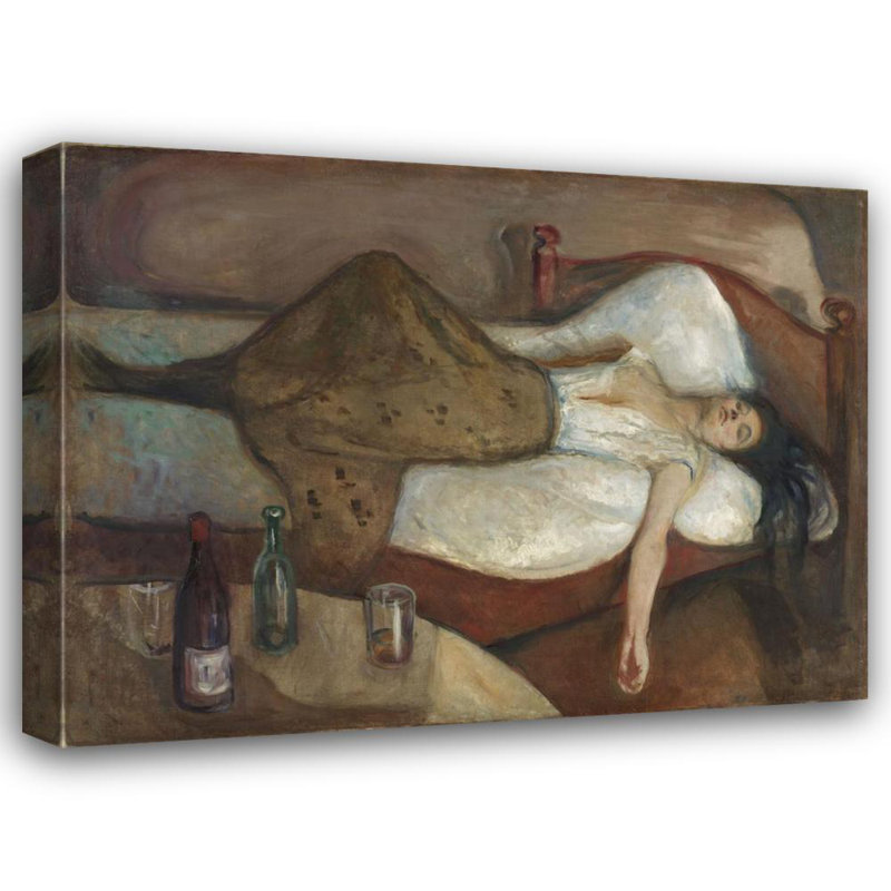 «The Day After» par Edvard Munch - Art mural sur toile tendue avec châssis, H 40 po x l 28 po