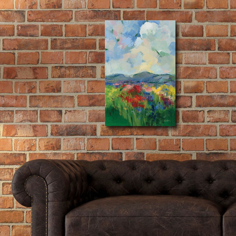  «Green Meadow 1» par Silvia Vassileva, art mural en verre acrylique, 16 po x 24 po, H 24 po x l 16 po