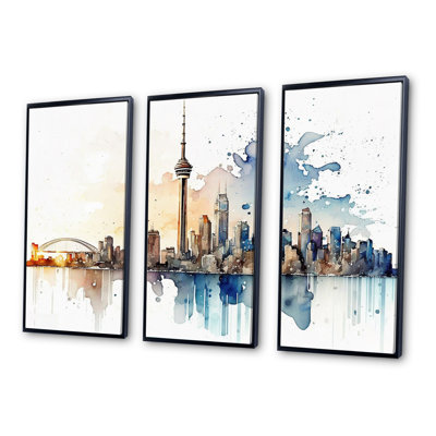 Toronto Skyline I - 3 pièces sur toile