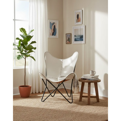 Fauteuil papillon blanc