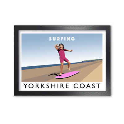 Surfing Yorkshire Coast by Richard O'Neill - Print