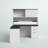 Kadian Modern Reversible L-Shape Corner Desk with Pedestal and Hutch-166577381