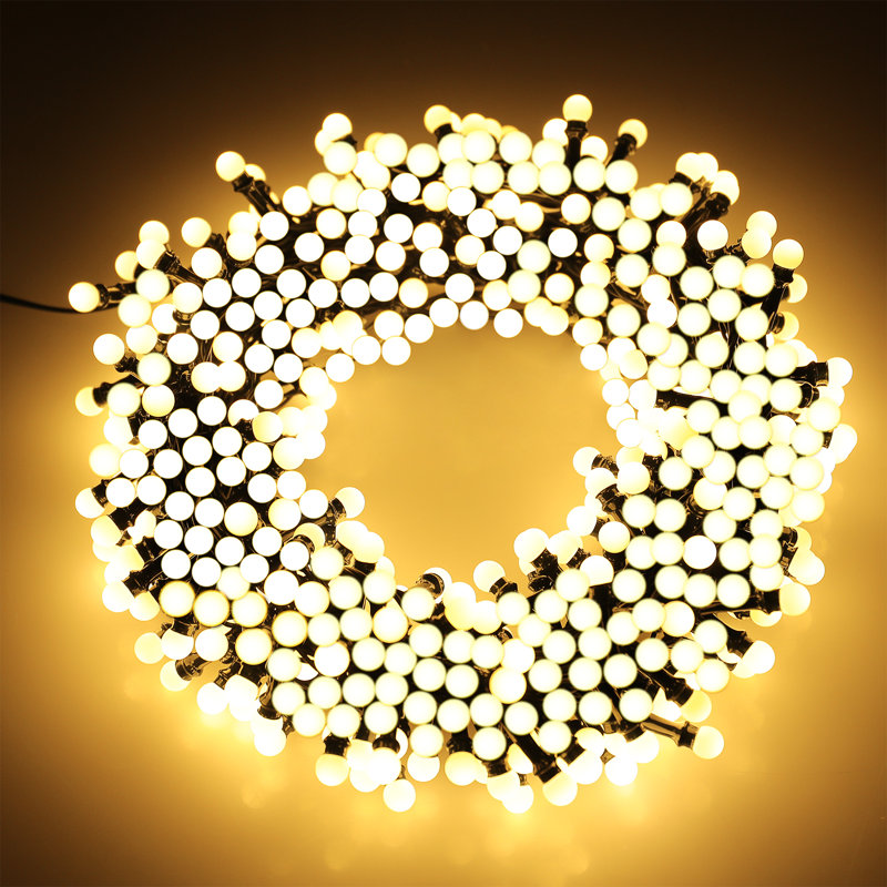  65.6FT LED String Lights with 8 Modes, Warm White, 787"