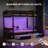 Twin Over Twin Wood Bunk Bed With RGB LED Light,USB Port Charging Station And Guardrail ,Trundle Bed,Reversible Ladder-1469455025