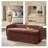 Heidi 61"W Modern Chenille No Assembly Filp-Top Storage Bench with Backrest Seat-1856848621