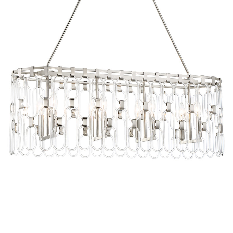 Dyan 8 - Light Dimmable Kitchen Island Square / Rectangle Chandelier