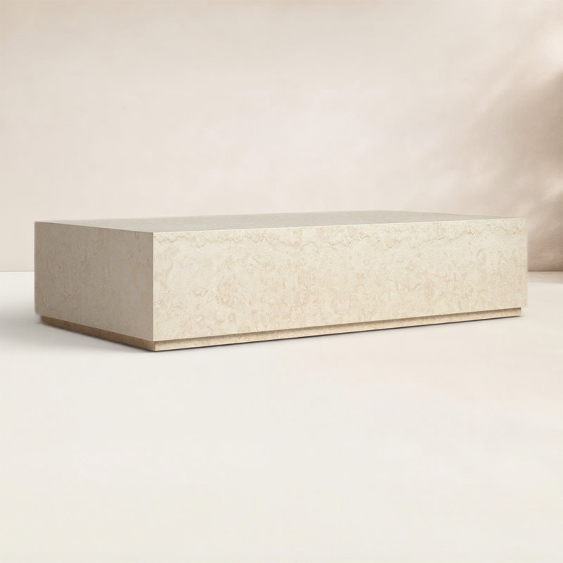 Oakland Outdoor Rectangular Coffee Table-Outdoor Cream Marble