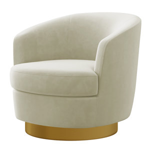 Velvet Swivel Barrel Chair