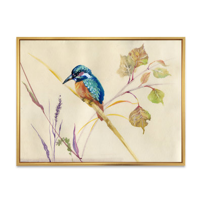 Oiseau martin-pêcheur commun - reproduction sur toile