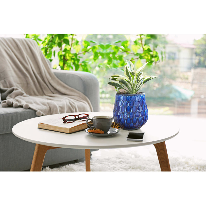 Boîte à fleurs en nid d'abeille 8 po, bleu de cobalt, paquet de 2