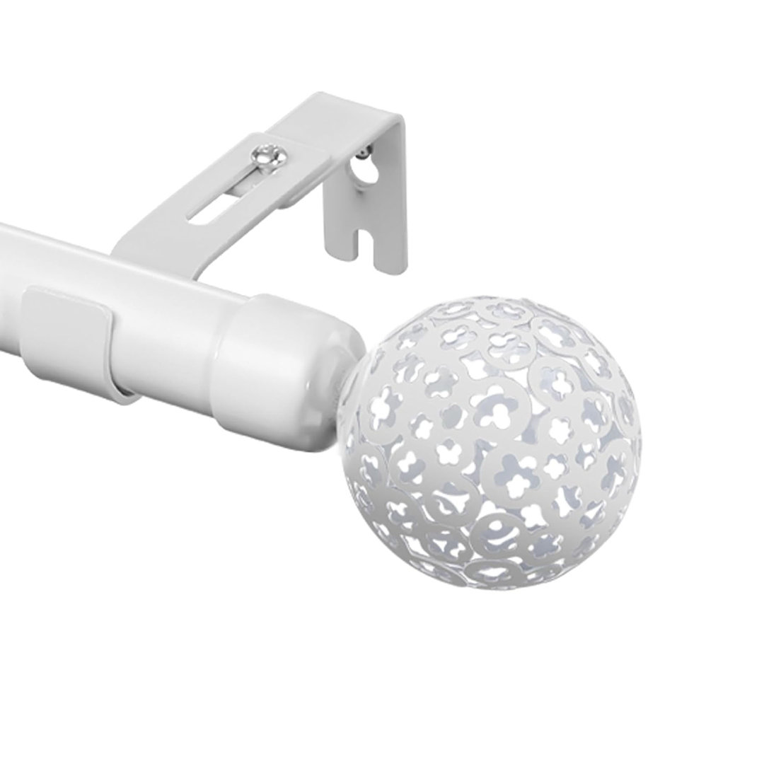 76cm Straight Tension Shower Curtain Pole & Hook Set