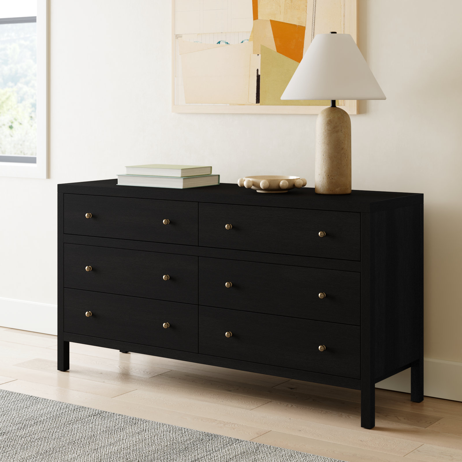Celine 6-Drawer Dresser, Antique Coffee