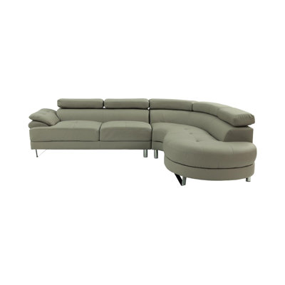 Dederang 2 - Piece Faux Leather Sectional by Wade Logan